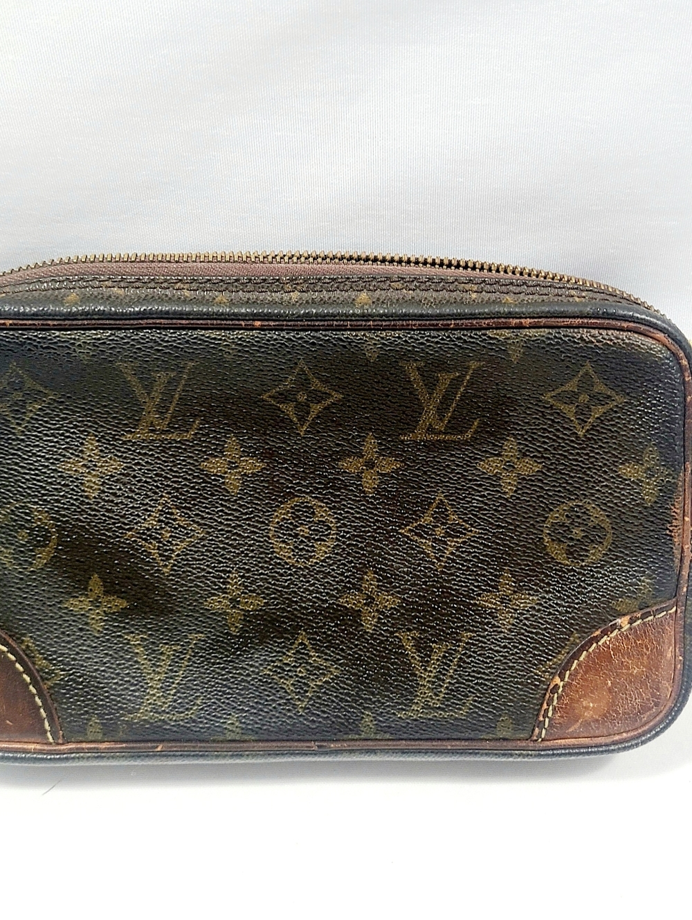 Vintage Louis Vuitton Leather Clutch Bag - Picture 3 of 8